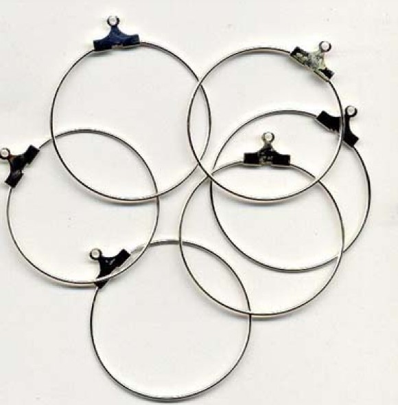 Kreolirengas 30mm 6kpl hopeanvärinen - Korunosat ja korutarvikkeet - 11808-1621 - 1