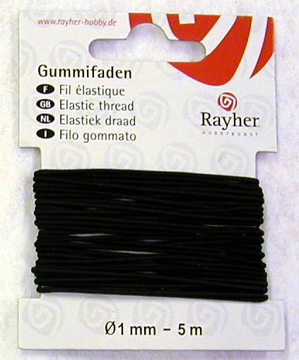 Kumilanka, 1 mm, 5 m, musta - Nauhat, siimat, ketjut - 8908901 - 1