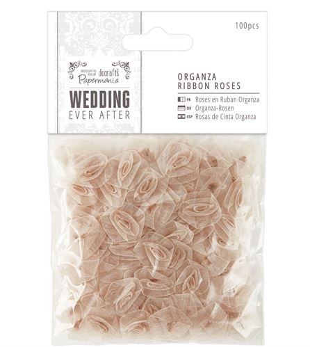 Organzaruusut 100kpl, kullanruskeaLKL - Hääaskartelu - PMA 158591 - 1