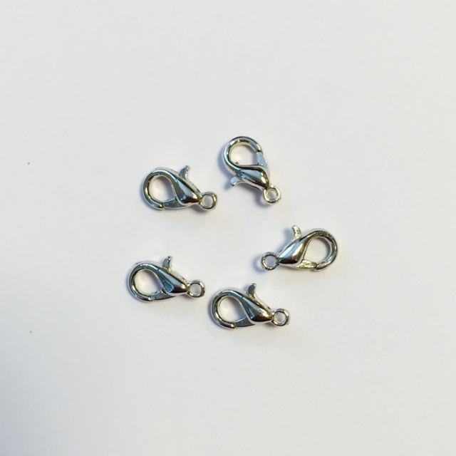 Papukaijalukko 10mm 5kpl Hopeanvärinen - Korunosat ja korutarvikkeet - 11808-1351 - 1