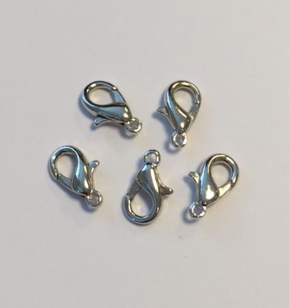 Papukaijalukko 12mm 5kpl Hopeanvärinen - Korunosat ja korutarvikkeet - 11808-1231 - 1