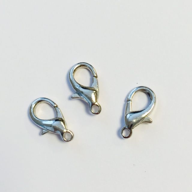 Papukaijalukko 15mm 3kpl Hopeanvärinen - Korunosat ja korutarvikkeet - 11808-1241 - 1