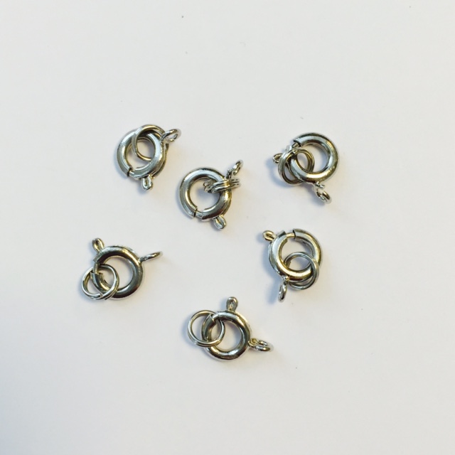 Rengaslukko+kaksoisrengas Hopeanvärinen - Korunosat ja korutarvikkeet - 11808-1311 - 1