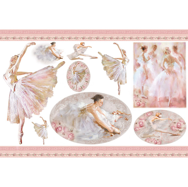 Riisipaperi 48x33cm Tanssija - Riisi- ja decoupage-paperit - DFS351 - 1