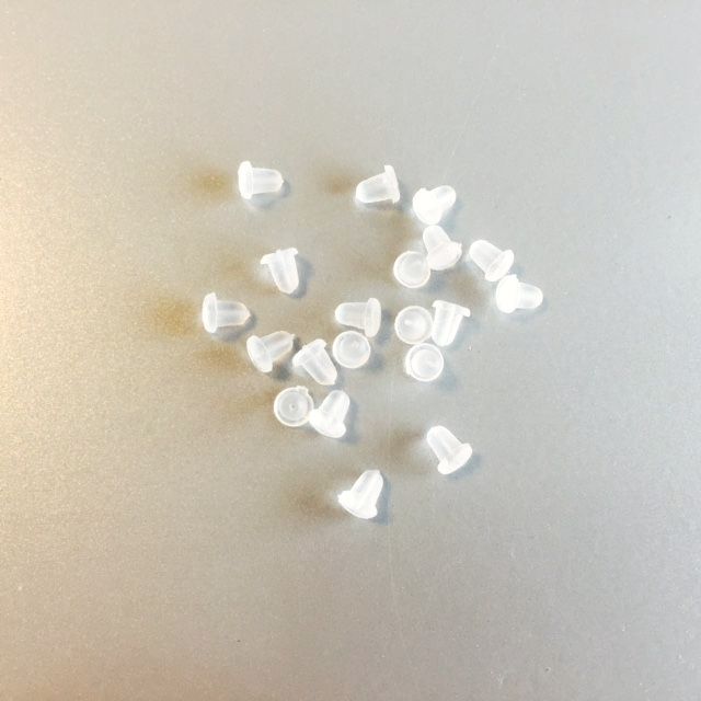 Silikonistoppari korvikselle 20kpl - Korunosat ja korutarvikkeet - 12376-7601 - 1