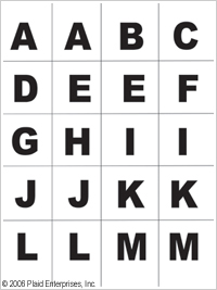 Simply Screen- seula, Alphabet - Kangasmaalaus Simply Screen - 98601 - 1