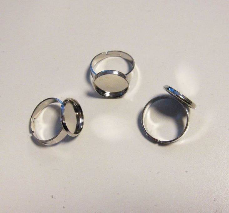 Sormuspohja 14mm 3kpl kuppimallinen - Korunosat ja korutarvikkeet - 12332-3211 - 1