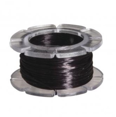 Stretsilanka musta 0,8mm, 5m - Helmineulat, -langat ja koruvaijerit - 8924001 - 1