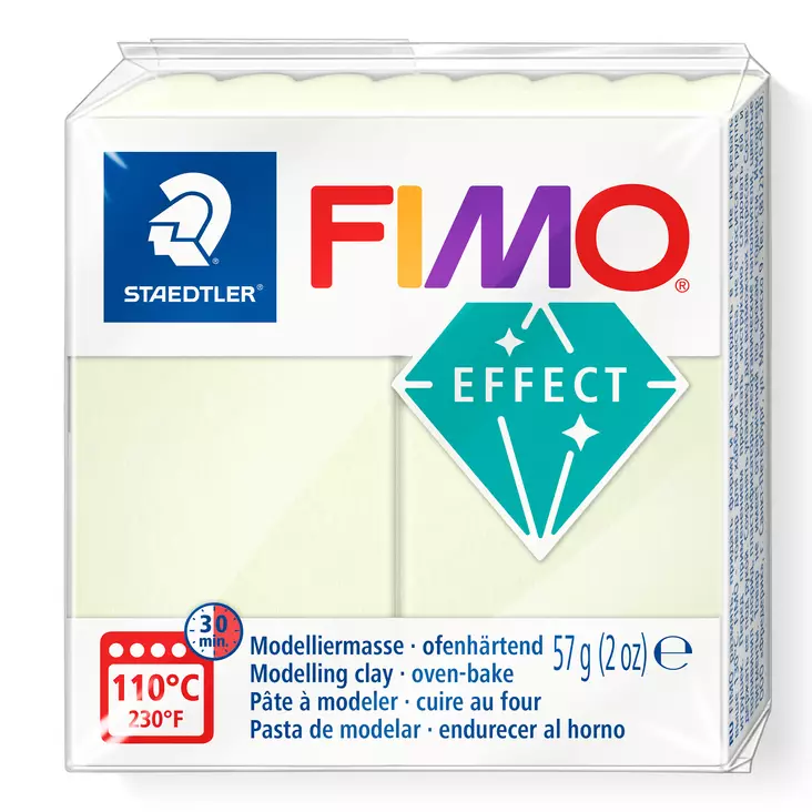 Fimo Effect neonväri, pimeässä hehkuva - FIMO Soft ja Effect -muovailumassat - 8010-041 - 1