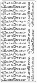 Ääriviivatarra Iloista Pääsiäistä, kulta - Ääriviivatarrat tekstillä - 75141 - 1