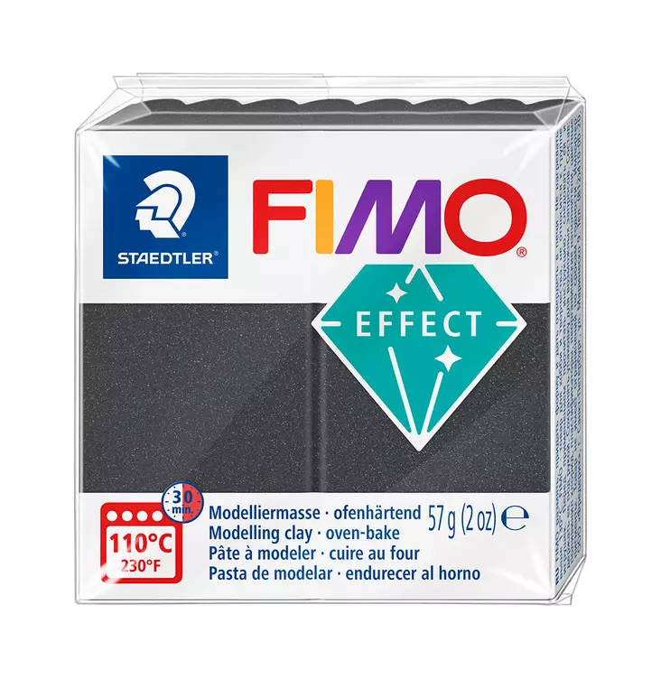 Fimo Effect, metalli-teräksenharmaa - FIMO Soft ja Effect -muovailumassat - 8010-91 - 1