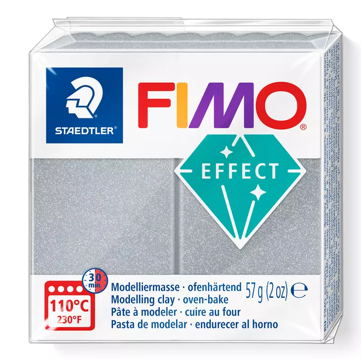 Fimo Effect, metallihopea - FIMO Soft ja Effect -muovailumassat - 8010-81 - 2
