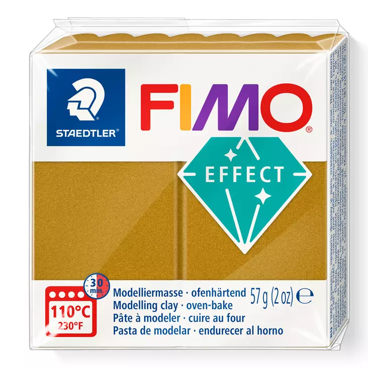 Fimo Effect, metallikulta - FIMO Soft ja Effect -muovailumassat - 8010-11 - 3