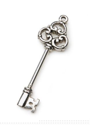 Avainriipus, 7,5 cm, hopea - Riipukset - 020032 - 1