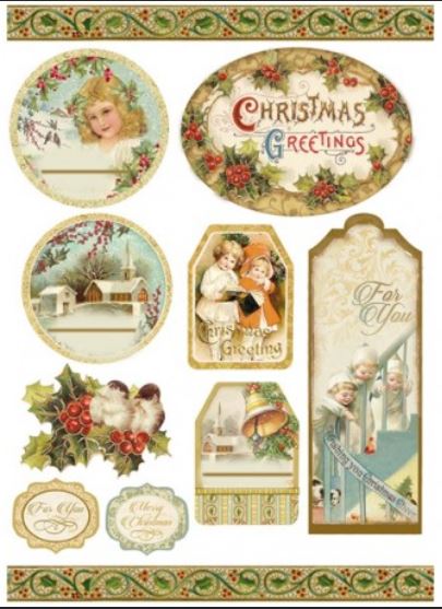 Kartonkitarra-arkki A5, Joulukuvat - OUTLET - DFLB022 - 1