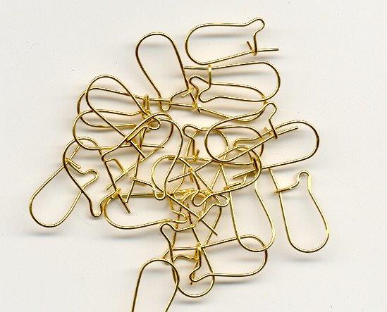 Korviskoukku lukittava 24kpl Kullanväri- - Korunosat ja korutarvikkeet - 11808-1412 - 1