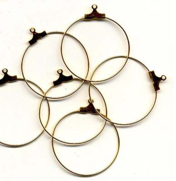 Kreolirengas 30mm 6kpl kullanvärinen - Korunosat ja korutarvikkeet - 11808-1622 - 1