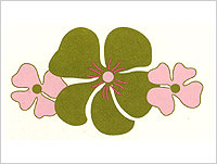 Leimasin puukahvalla, Kukat, 8 cm LKL - OUTLET - 582542 - 1