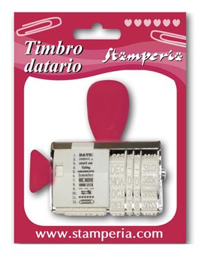 Päivämääräleimasin, engl. kielinen - Puuvartiset leimasimet ja Blockwallah - SBA92 - 1