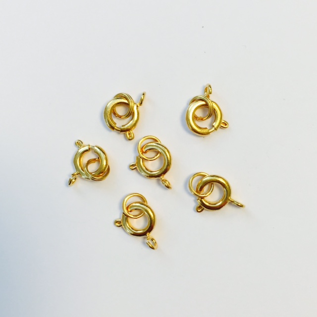 Rengaslukko+kaksoisrengas Kullanvärinen - Korunosat ja korutarvikkeet - 11808-1312 - 1