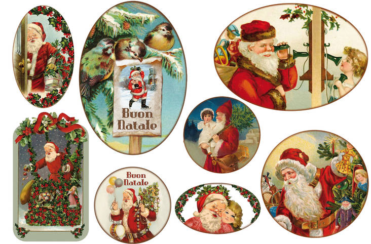 Riisipaperi 48x33cm, Nostalgiajoulu - Riisi- ja decoupage-paperit - DFS232 - 1