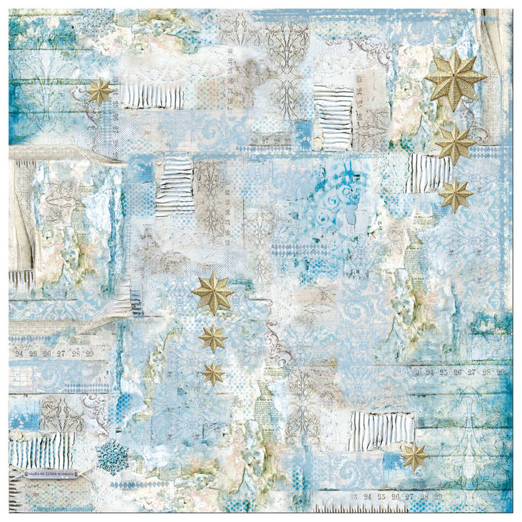 Riisipaperiservietti Blue Stars - Riisi- ja decoupage-paperit - DFT332 - 1