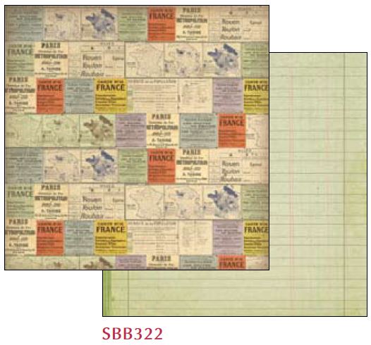 Skräppipaperi 30x30cm PariisinmatkaLKL - Skräppipaperit ja kuviokartongit - SBB322 - 1