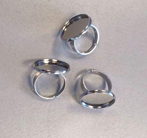 Sormuspohja 20mm 3kpl kuppimallinen - Korunosat ja korutarvikkeet - 12332-3212 - 1