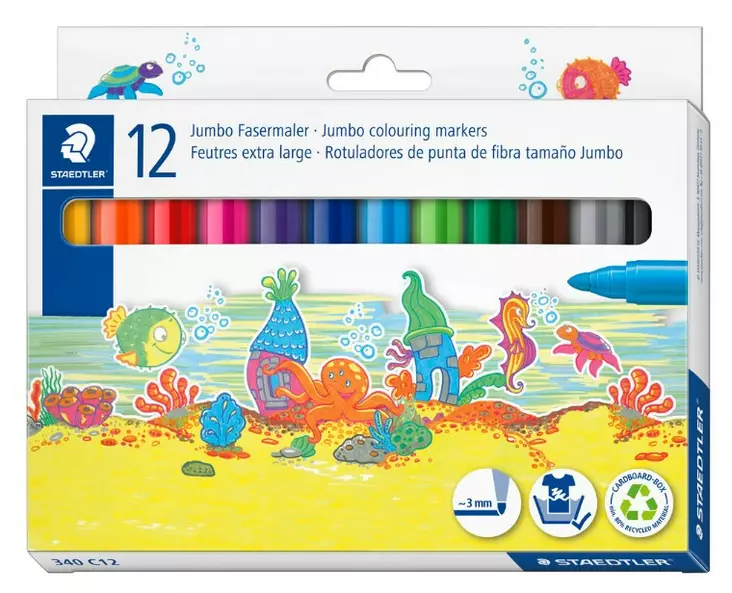 Lasten tussit 12kpl, Noris Club - Värikynät, tussit, koulutarvikkeet - 340C12 - 1