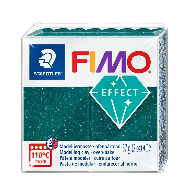 Fimo Effect, Galaxy kimallevihreä - FIMO Soft ja Effect -muovailumassat - 8010-562 - 1