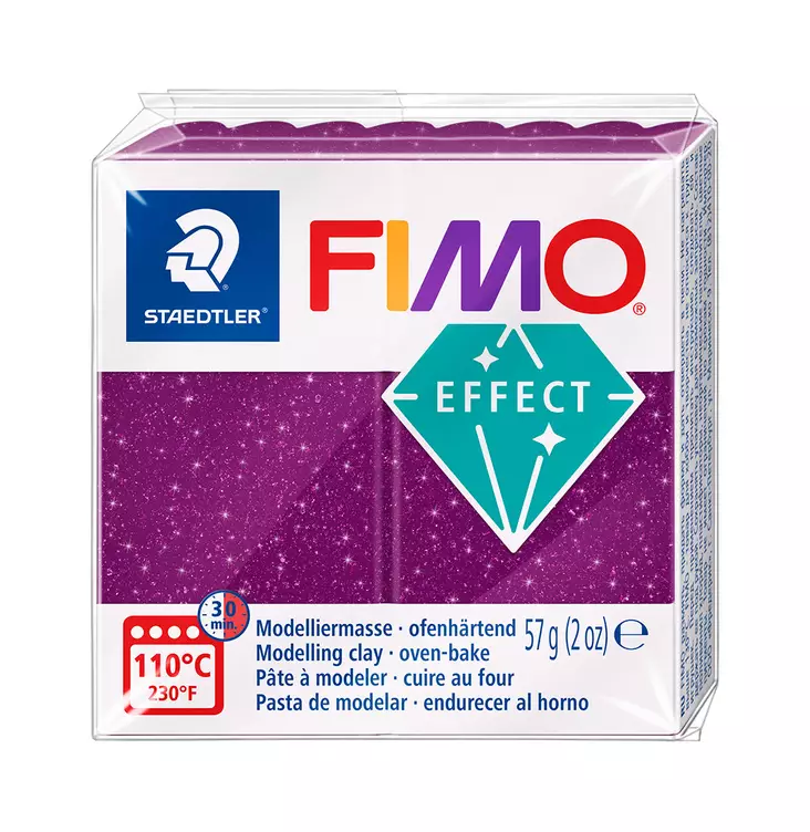 Fimo Effect, Galaxy kimallevioletti - FIMO Soft ja Effect -muovailumassat - 8010-602 - 1