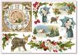 Riisipaperi 48x33cm Peura ja kello - Riisi- ja decoupage-paperit - DFS283 - 1