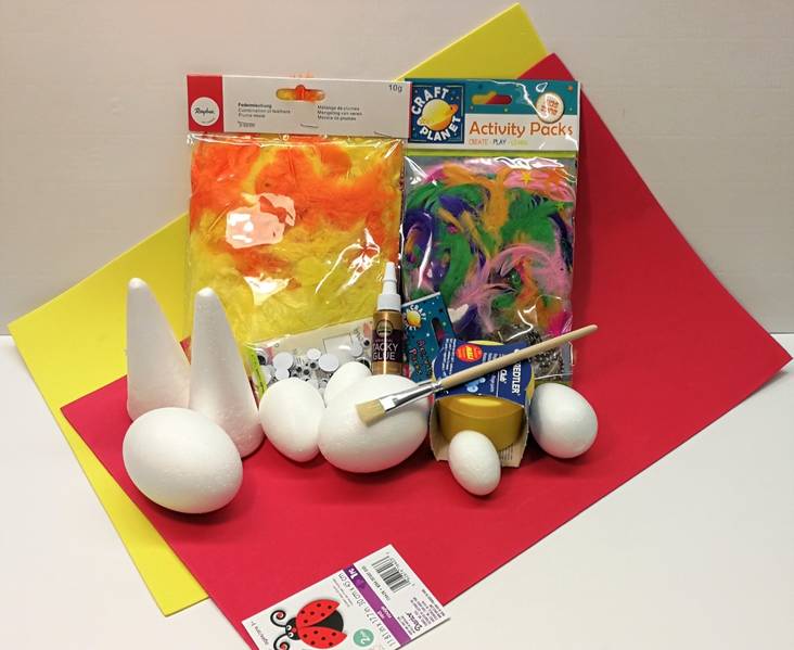 Askartelusetti tipuja styrox-pohjista - Askartelupakkaukset ja -lehdet - POS13 - 1