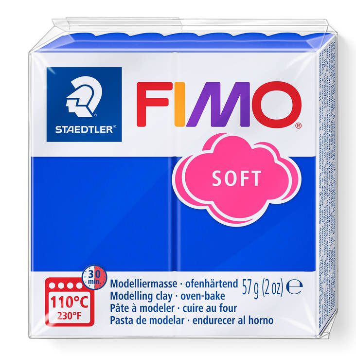 Fimo soft, perusvärit, sähkönsininen - FIMO Soft ja Effect -muovailumassat - 8020-33 - 2