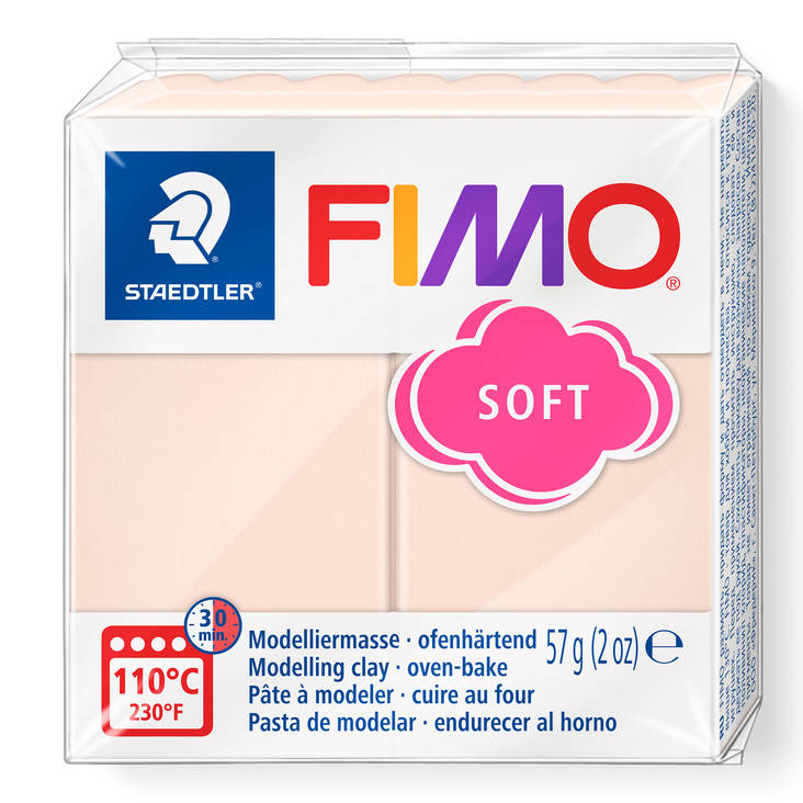 Fimo soft, perusvärit, vaalea ihonväri - FIMO Soft ja Effect -muovailumassat - 8020-43 - 2