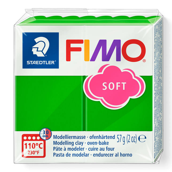 Fimo soft, perusvärit, vihreä - FIMO Soft ja Effect -muovailumassat - 8020-53 - 2