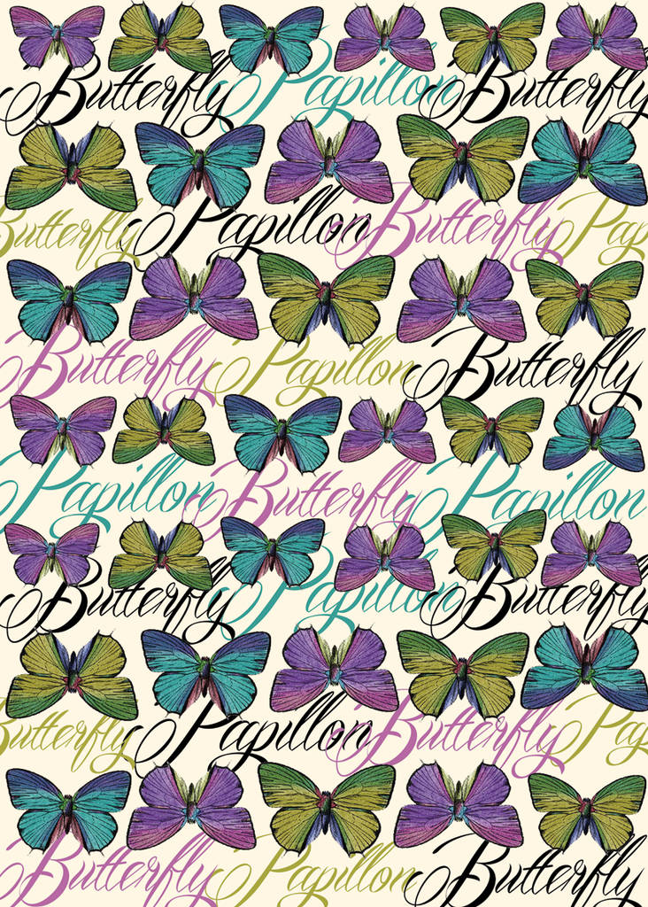 Huopa kuviollinen 50x70cm, Butterfly - Askarteluhuovat ja vanu - FLSG-ST53 - 1