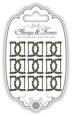 Kaksoiskaarisoljet 21x21mm 9kpl - Muut koristelutarvikkeet - AFCHRM013 - 1