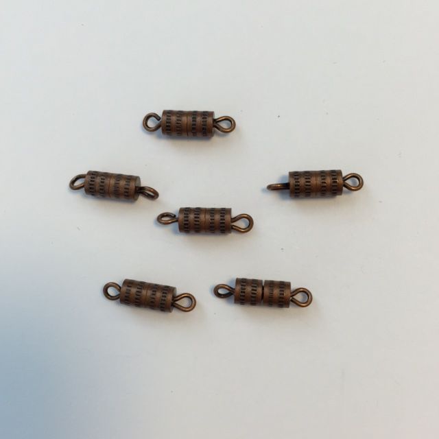 Korulukko kierr. 8mm 6kpl Antiikkikupari - Korunosat ja korutarvikkeet - 11808-1213 - 1