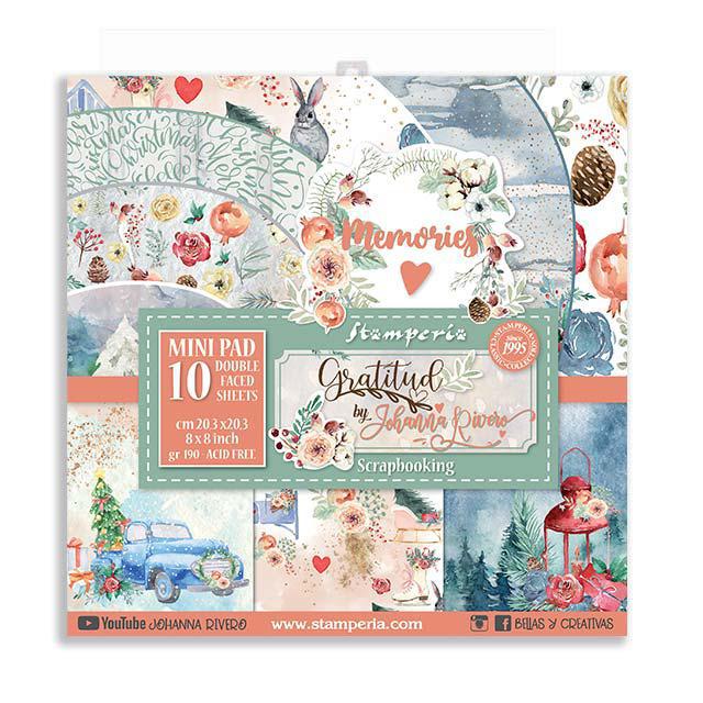 Paperilehtiö 20x20cm 10kpl Gratitud - Kuviopaperilajitelmat - SBBS23 - 1