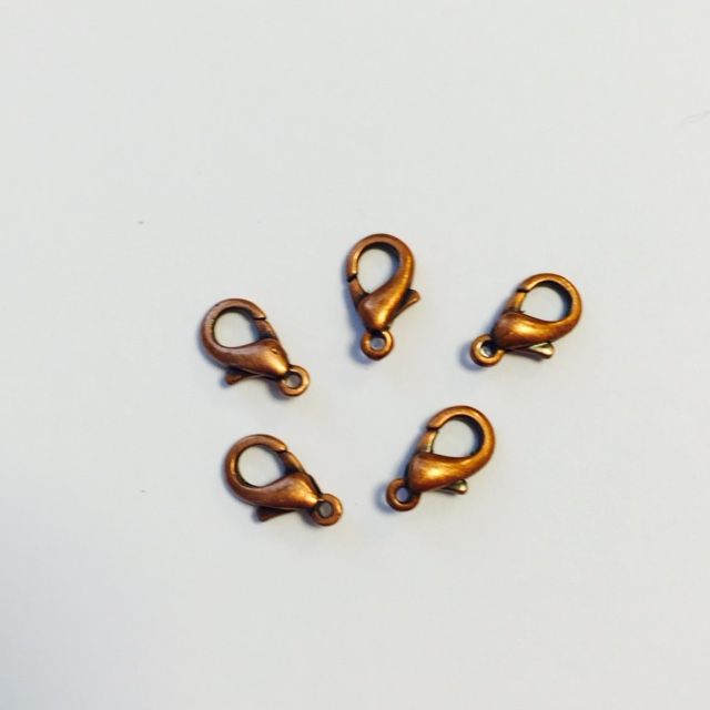 Papukaijalukko 10mm 5kpl Antiikkikupari - Korunosat ja korutarvikkeet - 11808-1353 - 1