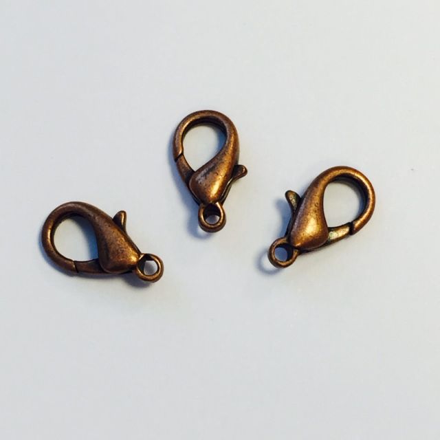 Papukaijalukko 15mm 3kpl Antiikkikupari - Korunosat ja korutarvikkeet - 11808-1243 - 1