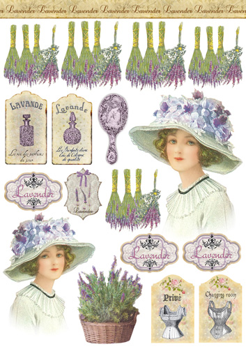 Riisipaperi A4, Laventeli LKL - Riisi- ja decoupage-paperit - DFSA4003 - 1