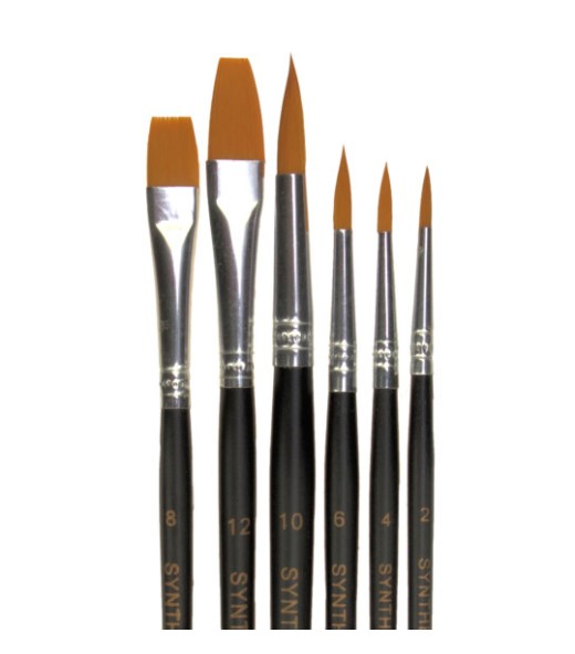 Sivellinsetti 6kpl, keinokuitua - Sivellinsetit - 3102423 - 1