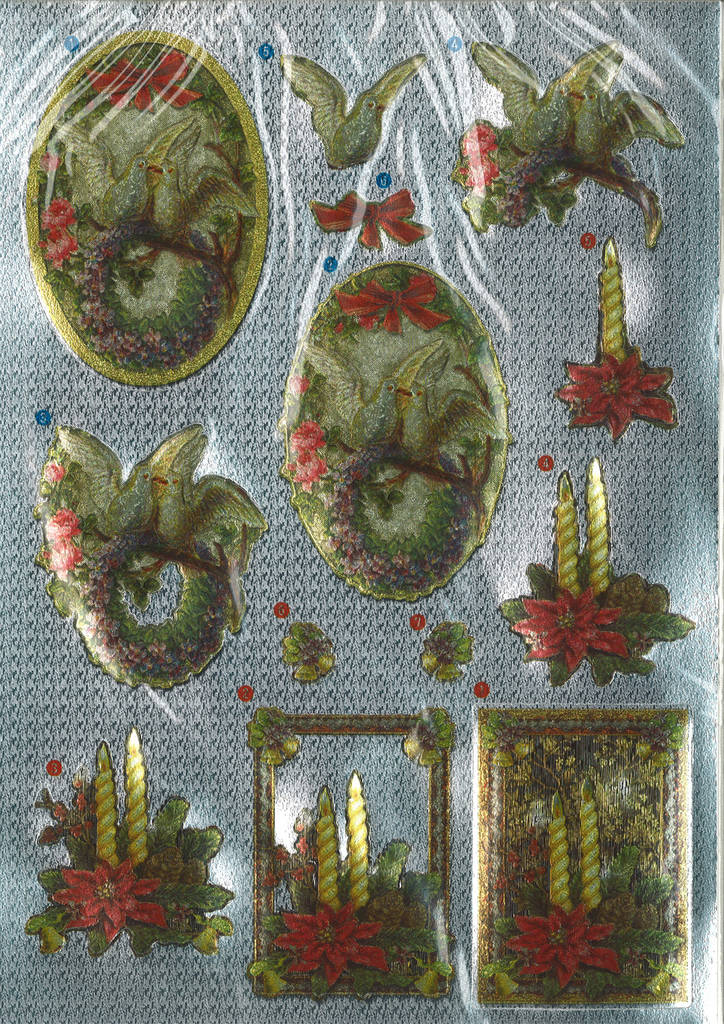 Stanssattu 3D- folioarkki, A4, Kyyhkyt - OUTLET - 99-1691903 - 1