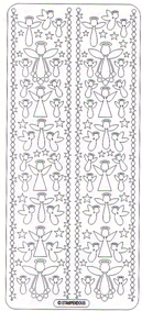 Ääriviivatarra Minienkelit, kulta - Jouluiset ääriviivatarrat - 75183 - 1