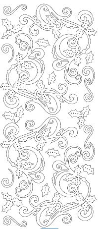 Ääriviivatarra kiehkurat hopea - Jouluiset ääriviivatarrat - 75373 - 1