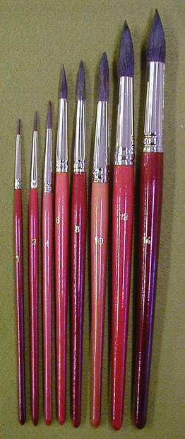 Pyöreä sivellin, 9,2 mm - Poninkarvasiveltimet vesiväreille - 992-14 - 1