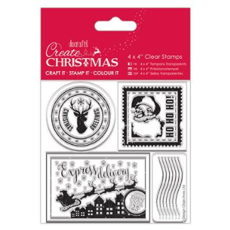 Akryylileimasinsetti joulupostimerkit - Akryyli- ja kumileimasimet akryylipalaan - PMA 907244 - 1