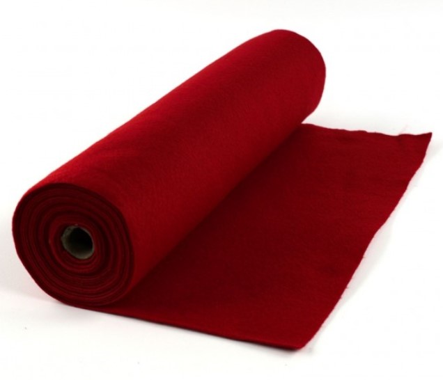 Huopa 5m lev. 45cm joulunpunainen - Askarteluhuovat ja vanu - 10426-014 - 1